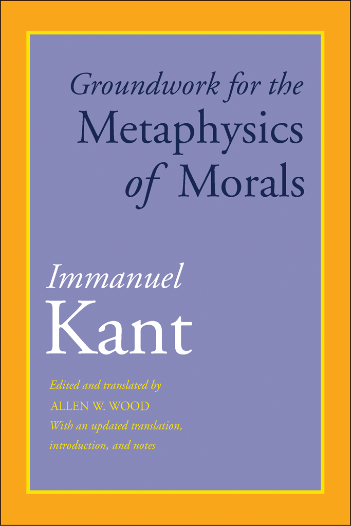 Groundwork for the Metaphysics of Morals ebook cover