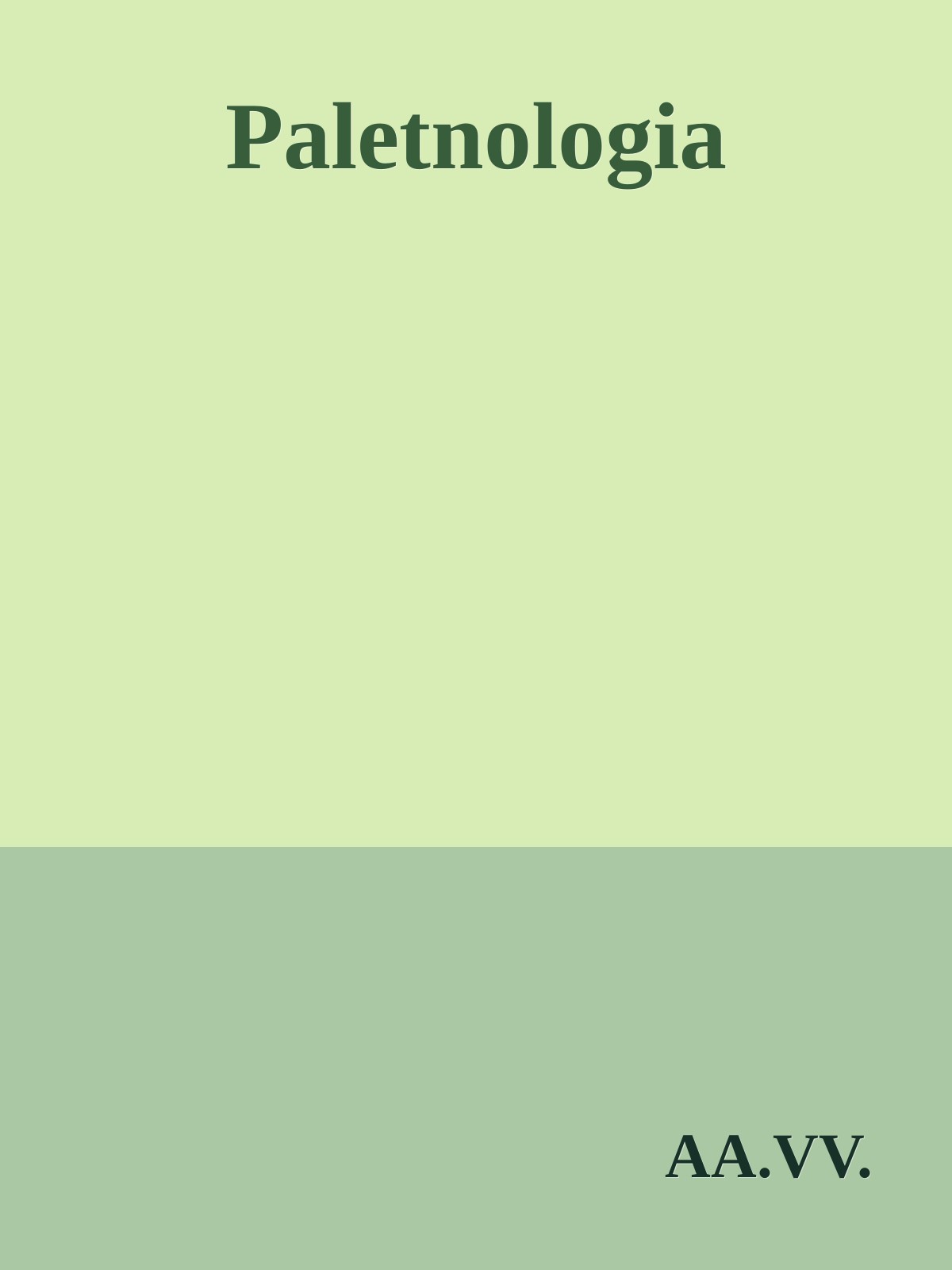 Paletnologia ebook cover