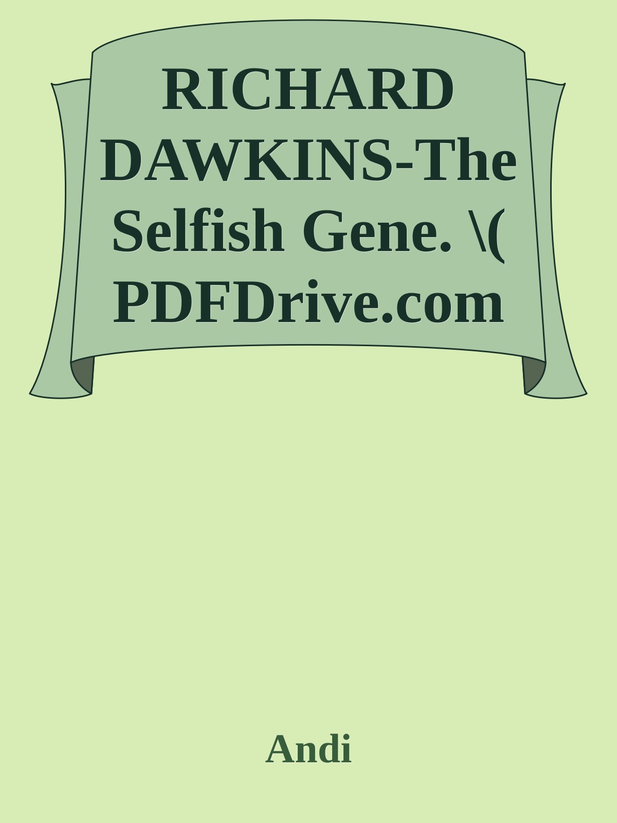 RICHARD DAWKINS-The Selfish Gene. \( PDFDrive.com \).epub ebook cover