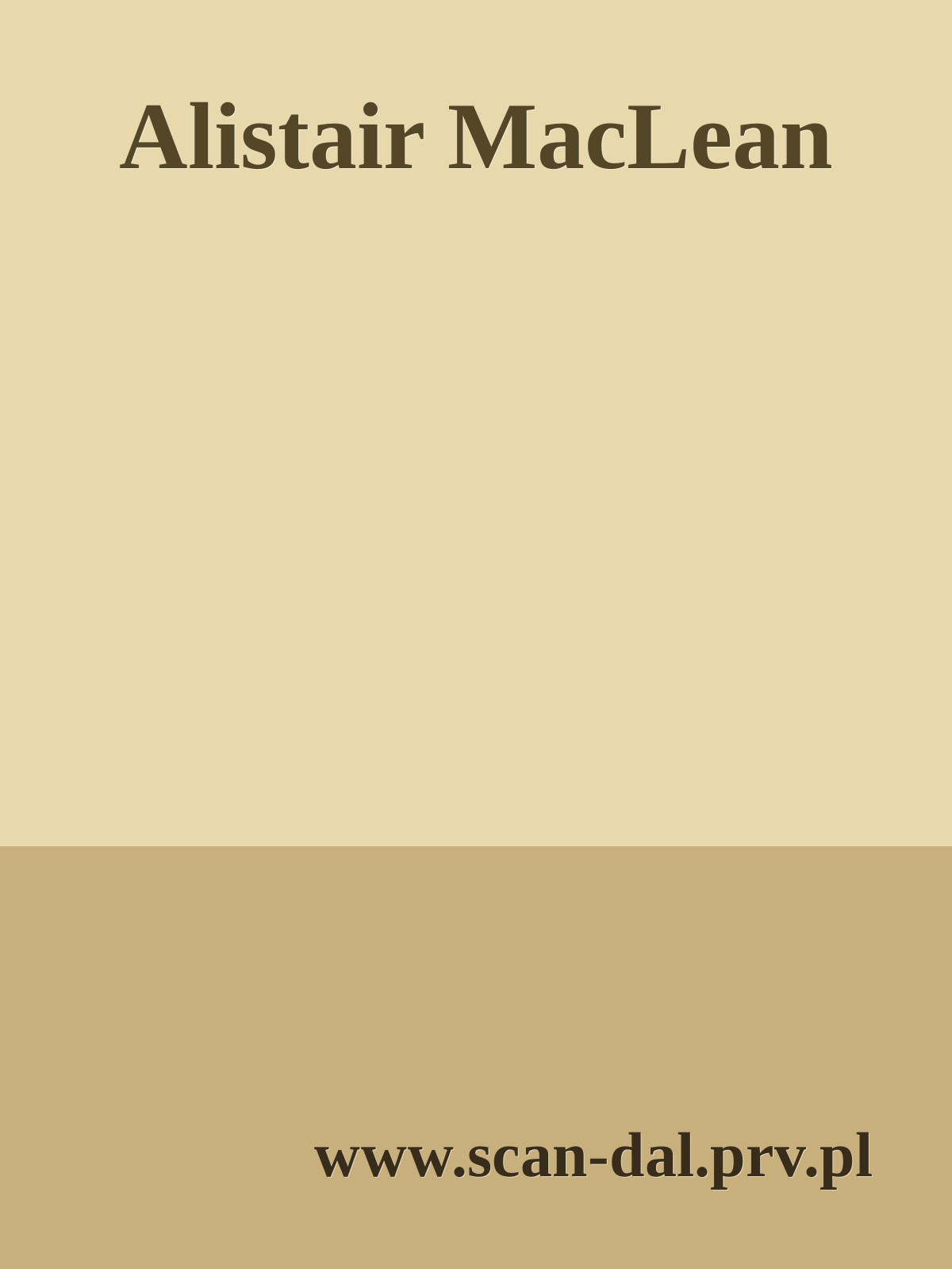 Alistair MacLean ebook cover