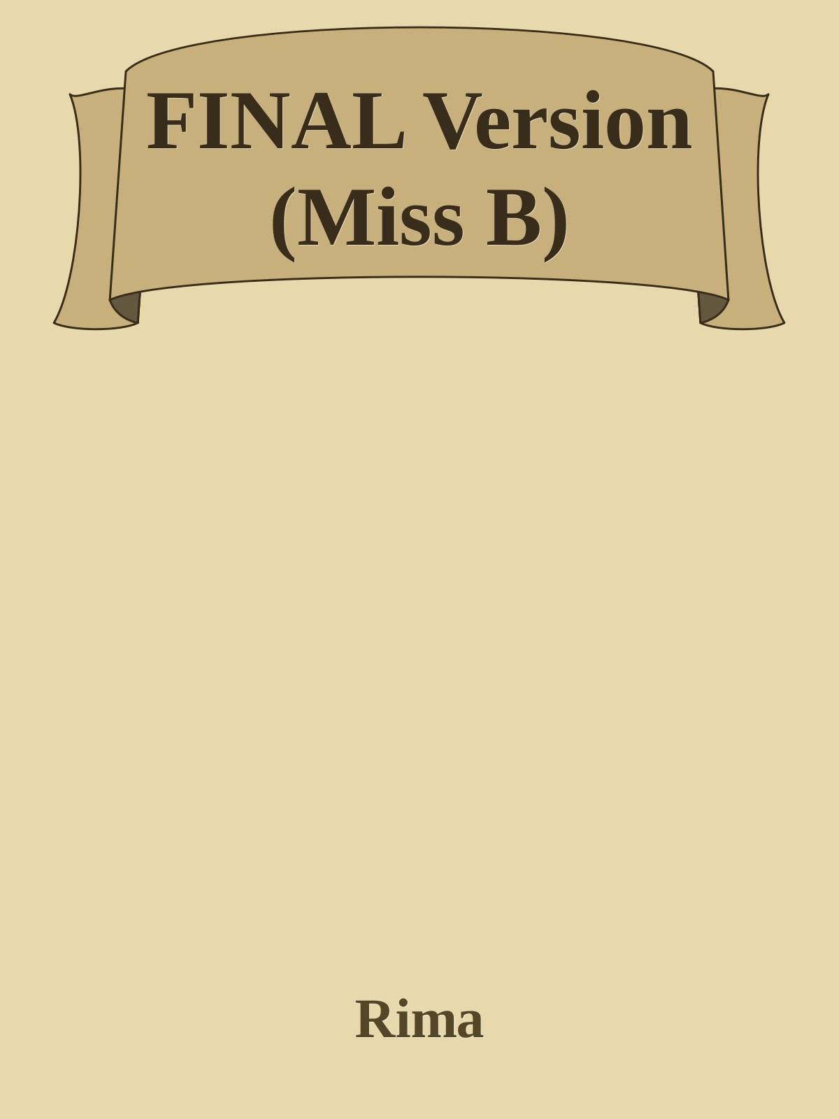 FINAL Version (Miss B) ebook cover