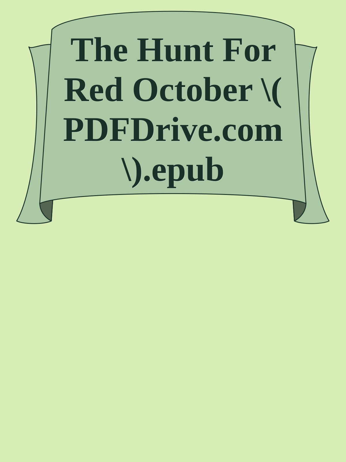 The Hunt For Red October \( PDFDrive.com \).epub ebook cover