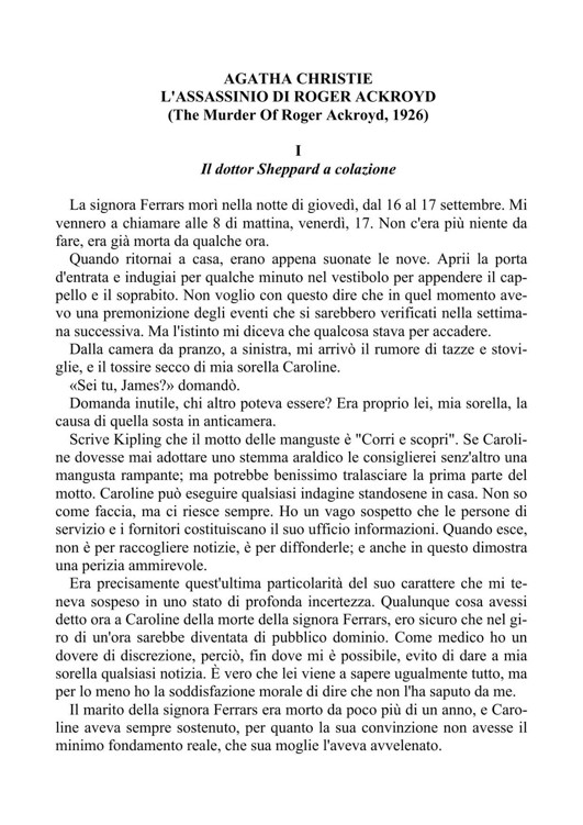L'Assassinio Di Roger Ackroyd ebook cover