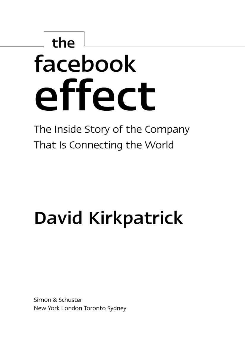 The Facebook Effect ebook cover