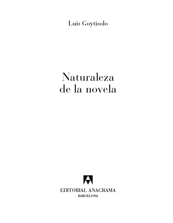 Naturaleza de la novela ebook cover