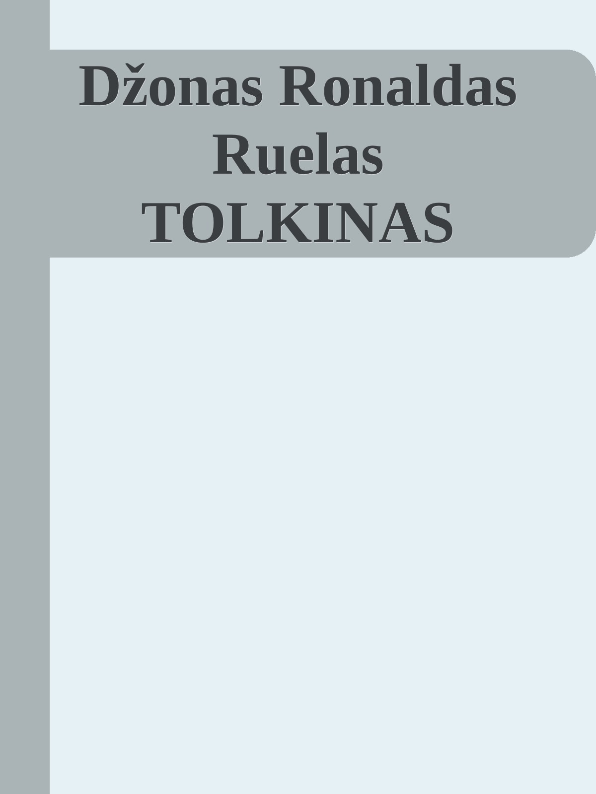 D&Aring;&frac34;onas Ronaldas Ruelas TOLKINAS ebook cover