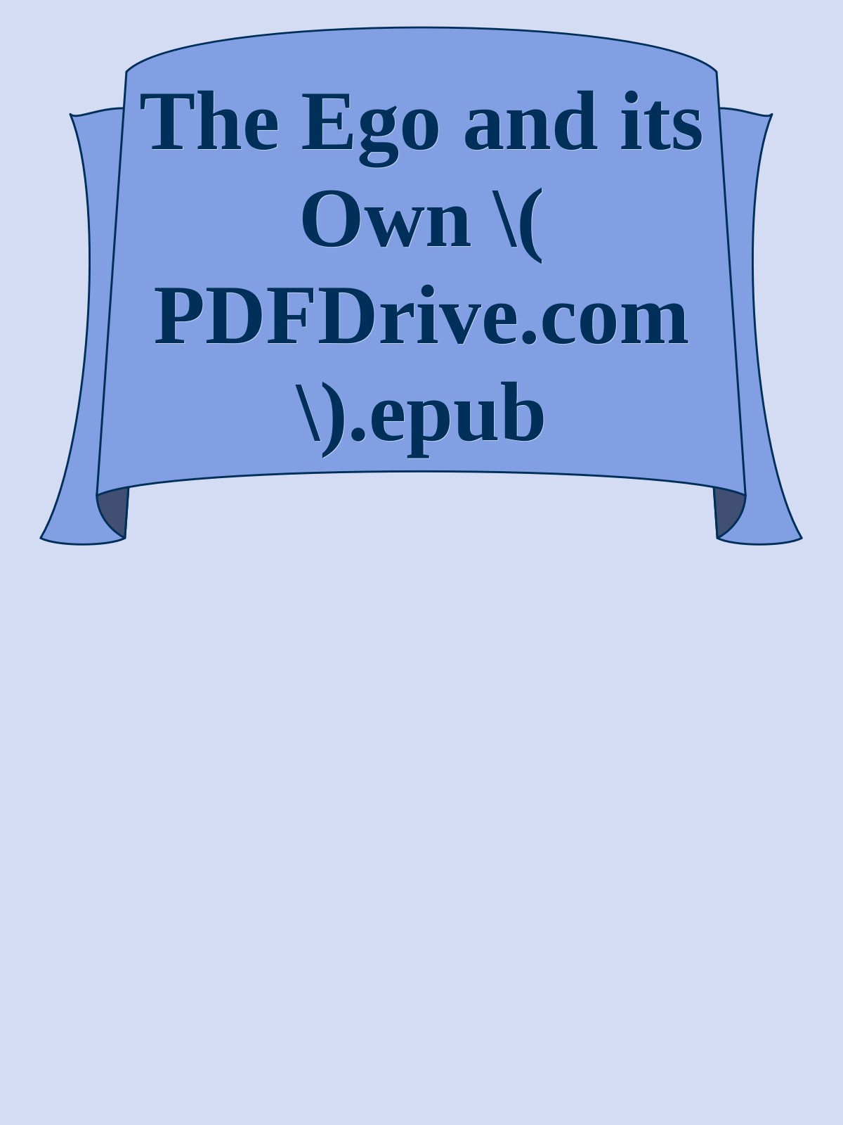 The Ego and its Own   \( PDFDrive.com \).epub ebook cover
