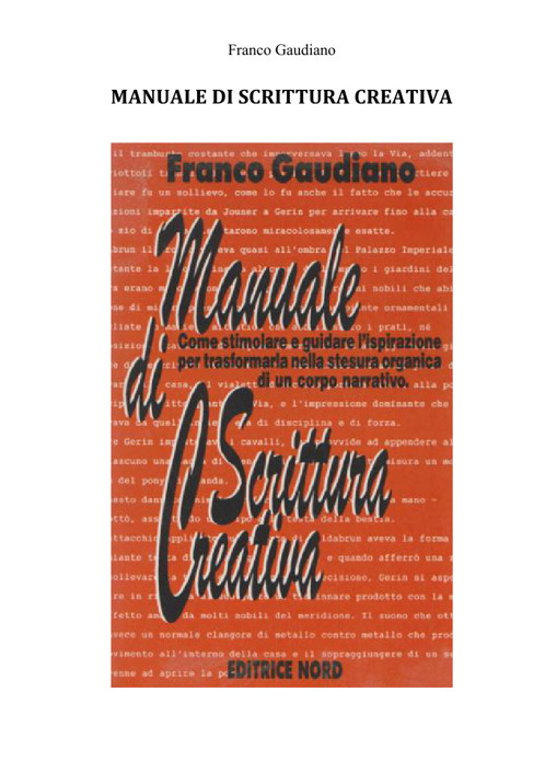 Manuale di scrittura creativa. Per le Scuole ebook cover