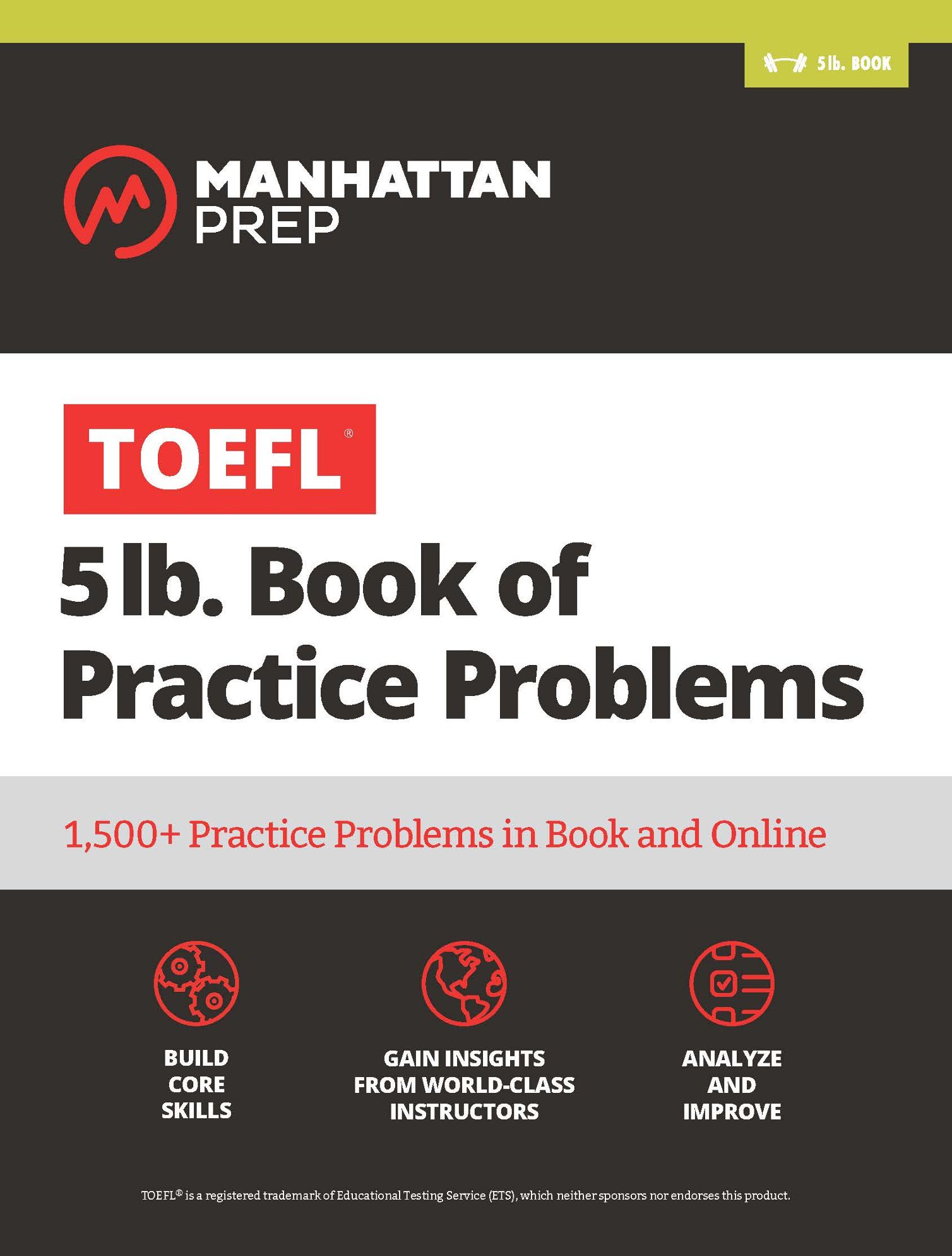TOEFL 5lb Book of Practice Problems ebook cover