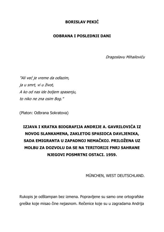 Odbrana i poslednji dani ebook cover