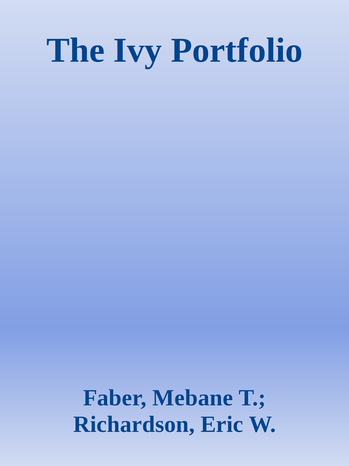 The Ivy Portfolio ebook cover