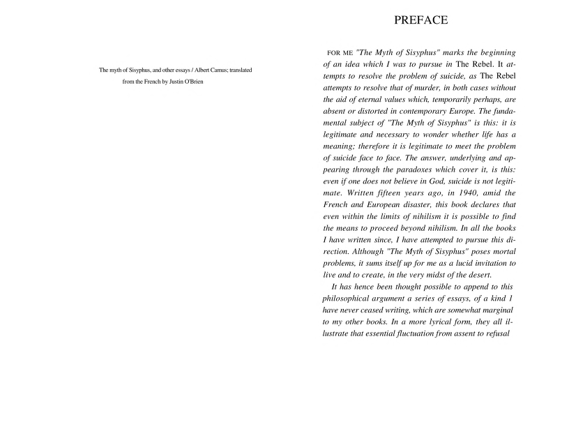 Albert Camus The Myth Of Sisyphus ebook cover