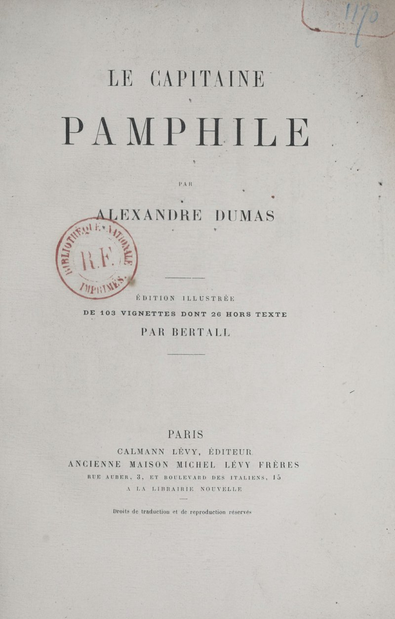 Le Capitaine Pamphile, par Alexandre Dumas. &Atilde;&permil;dition illustr&Atilde;&copy;e... par Bertall ebook cover