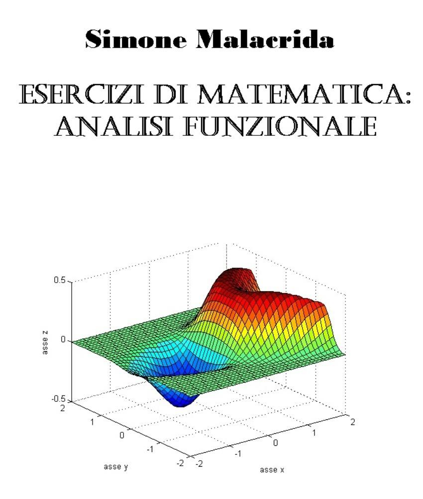 Esercizi di matematica: analisi funzionale ebook cover