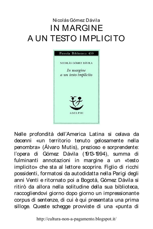 Gomez Davila ebook cover