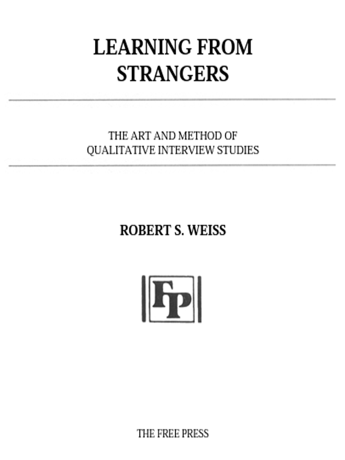 LEARNING FROM STRANGERS ebook cover