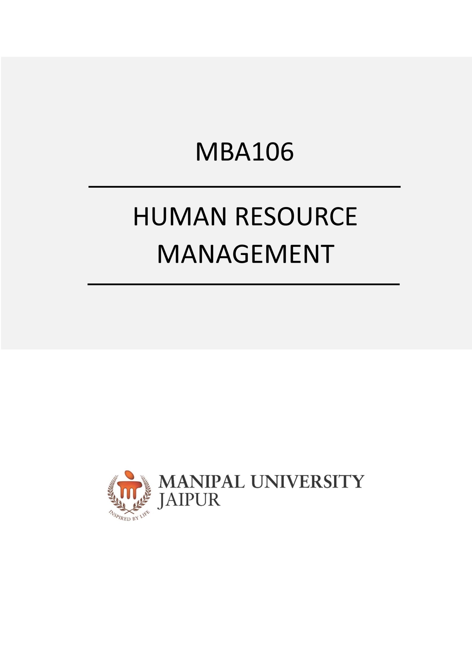 Unit 01 - Introduction to Human Resource Management ebook cover