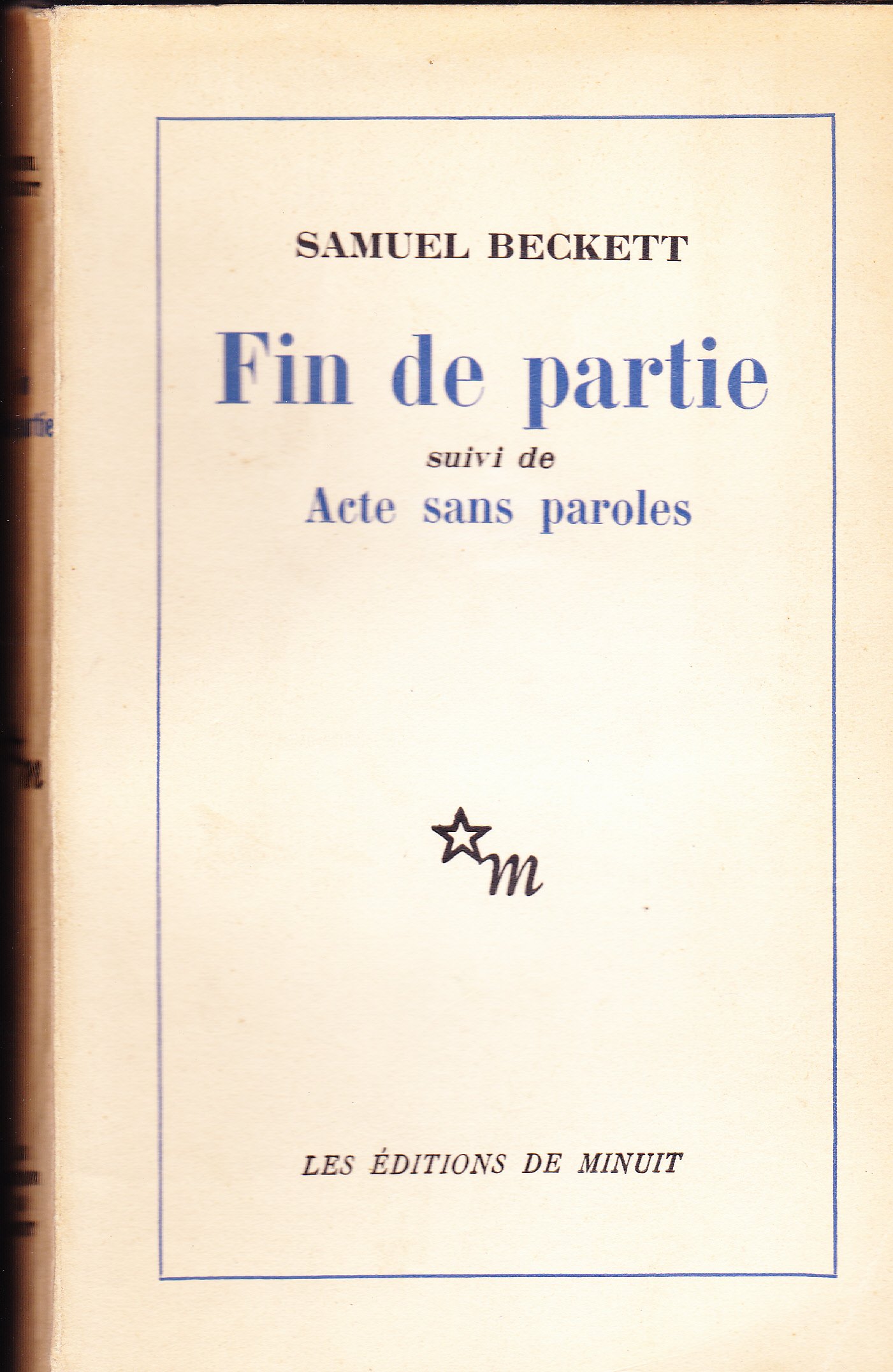 Fin De Partie Suivi De Acte Sans Paroles (Mai 1957) ebook cover