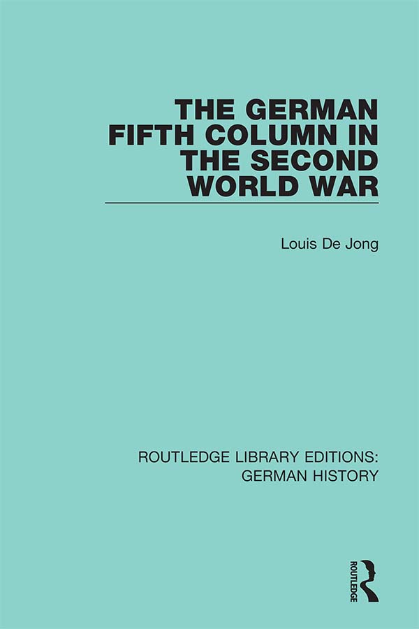 The German Fifth Column in the Second World War ebook cover
