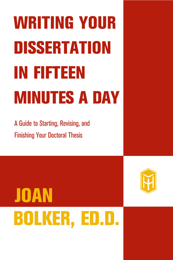Writing Your Dissertation in Fifteen Minutes a Day ebook cover