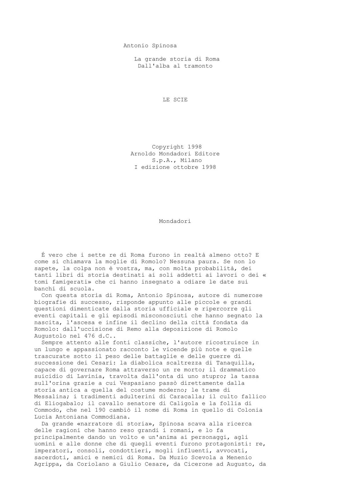 La grande storia di Roma ebook cover