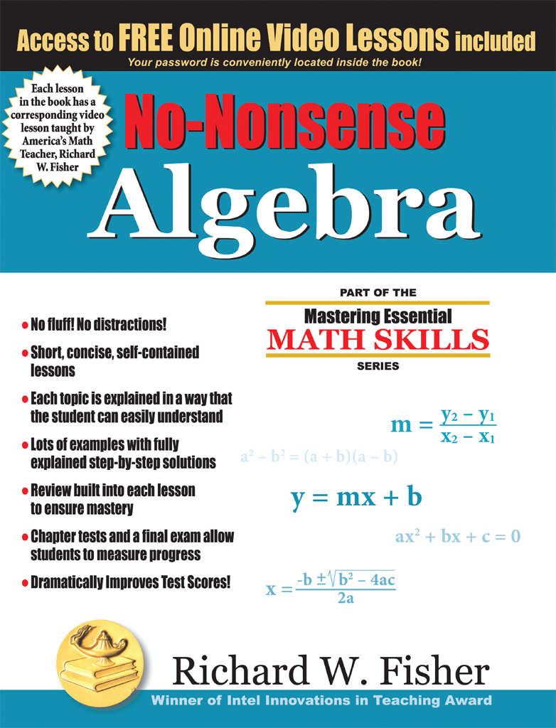 No-Nonsense Algebra: Part of the Mastering Essential Math Skills Series ebook cover