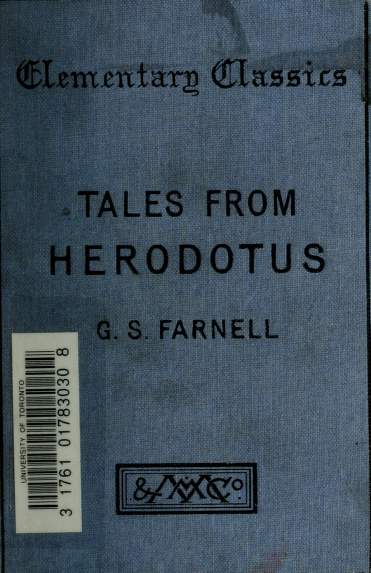 Tales from Herodotus, with Attic dialectical forms; ebook cover