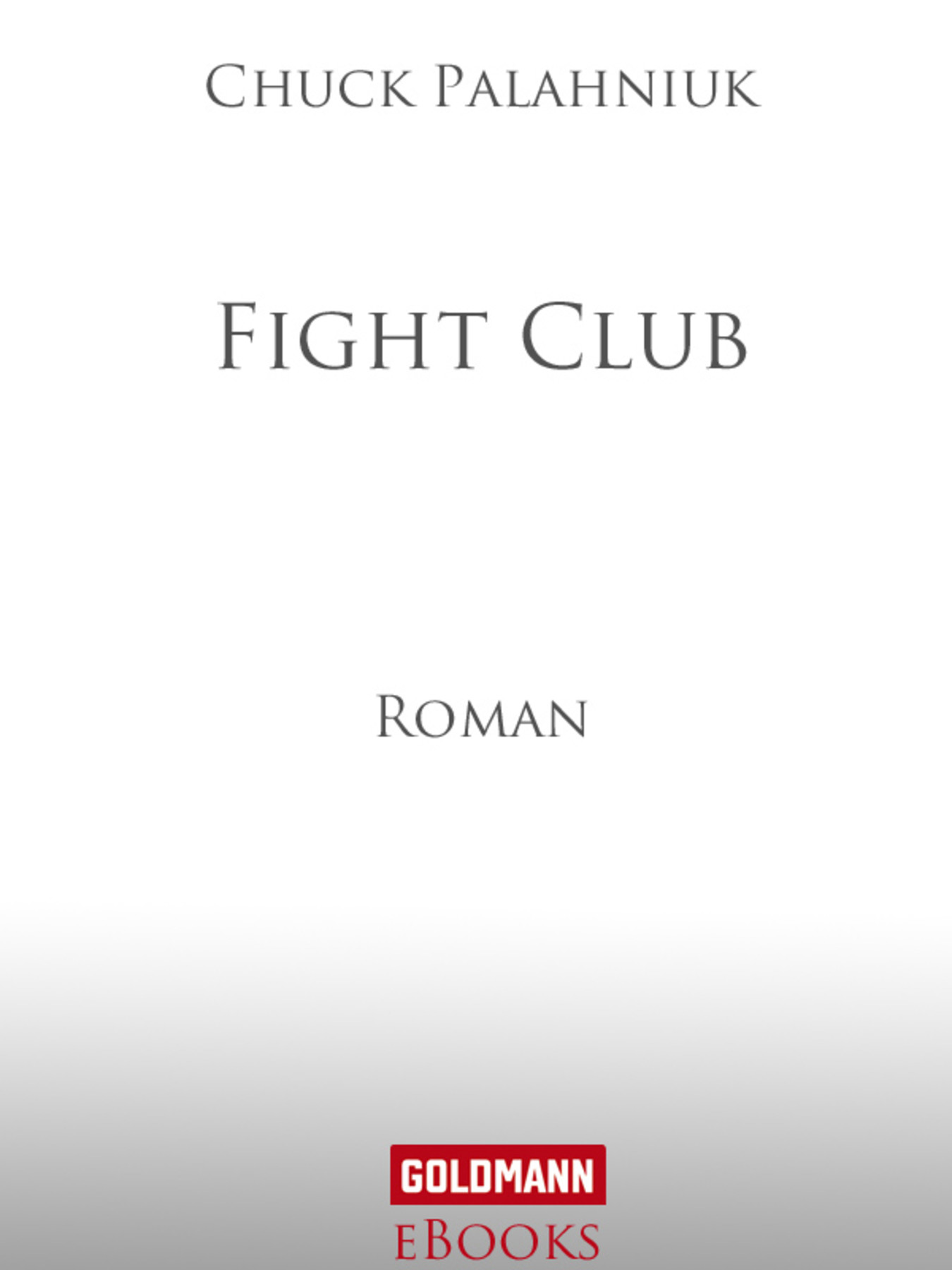Fight Club ebook cover