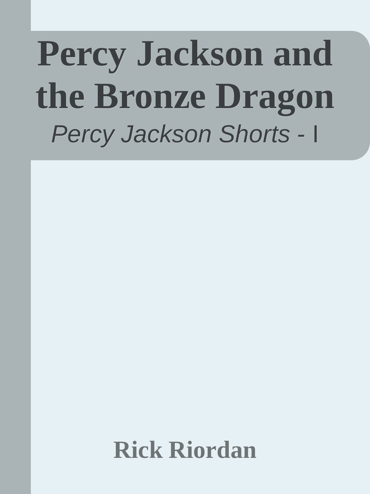 Percy Jackson and the Bronze Dragon ebook cover