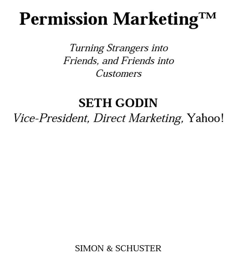 Permission Marketing&acirc;&bdquo;&cent; ebook cover