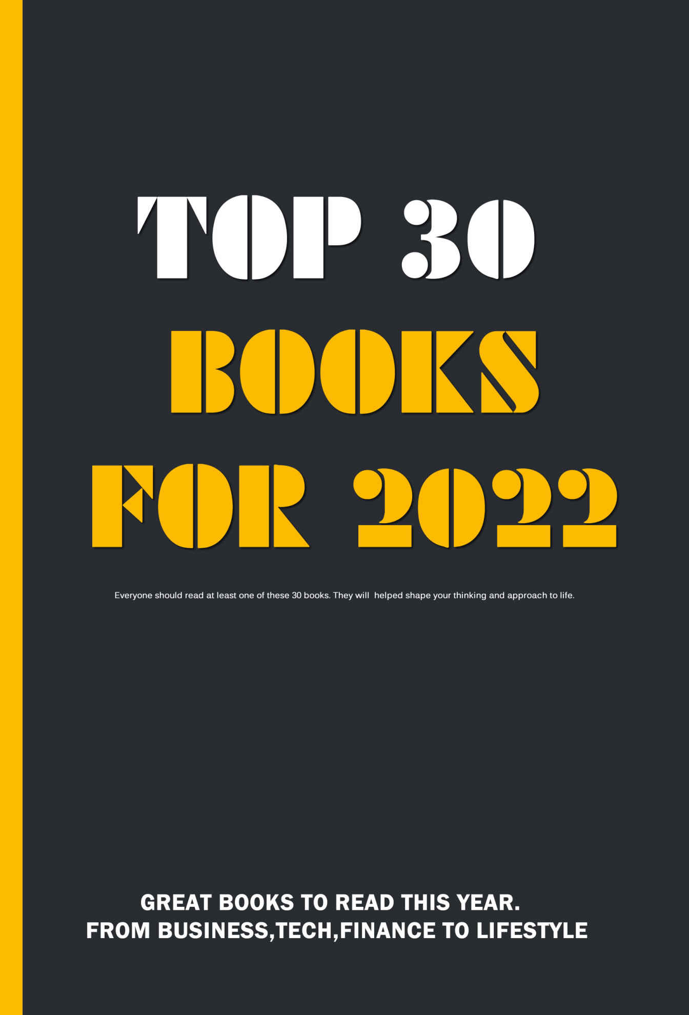 Top 30 Books For 2022 ebook cover