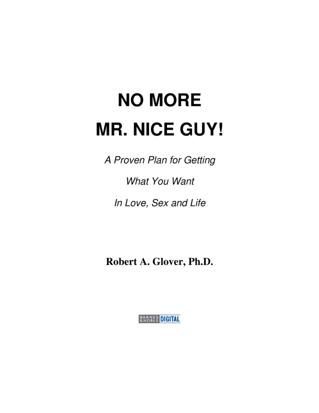 Robert Glover No More Mr Nice Guy ebook cover