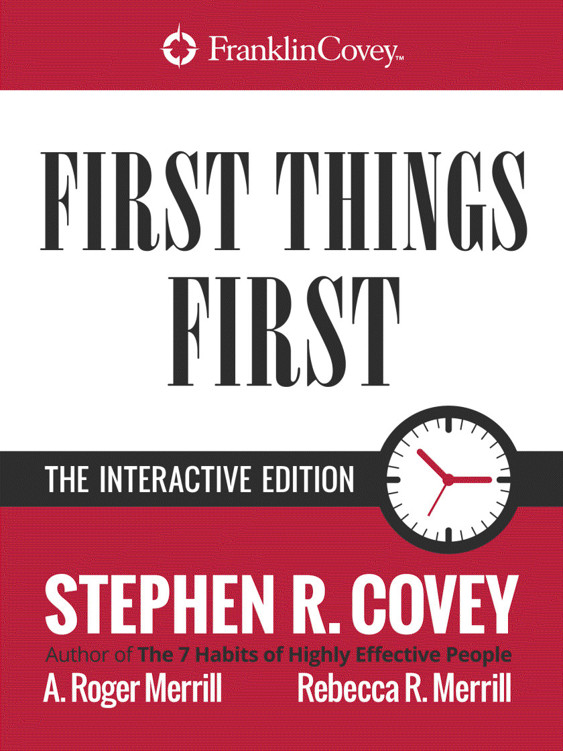 First Things First: The Interactive Edition ebook cover