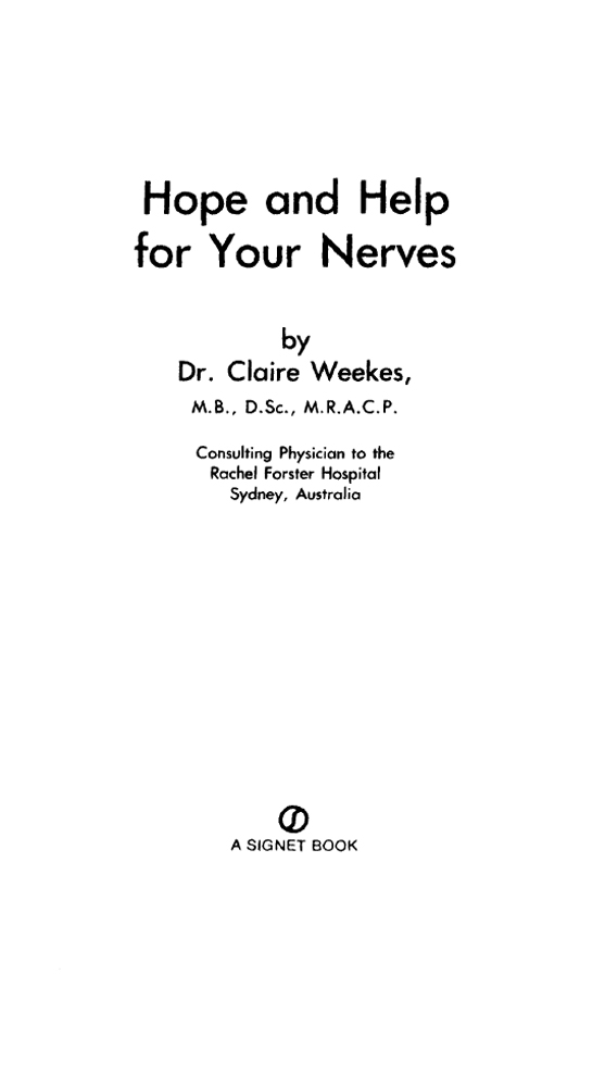 Hope and Help for Your Nerves ebook cover