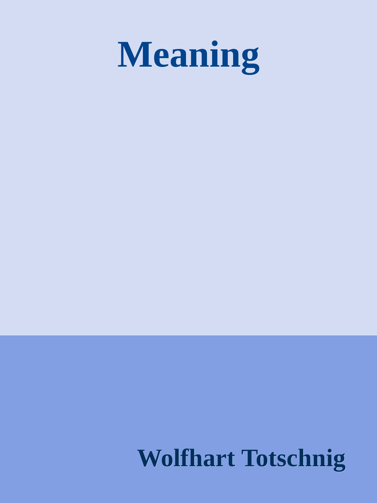 Meaning ebook cover