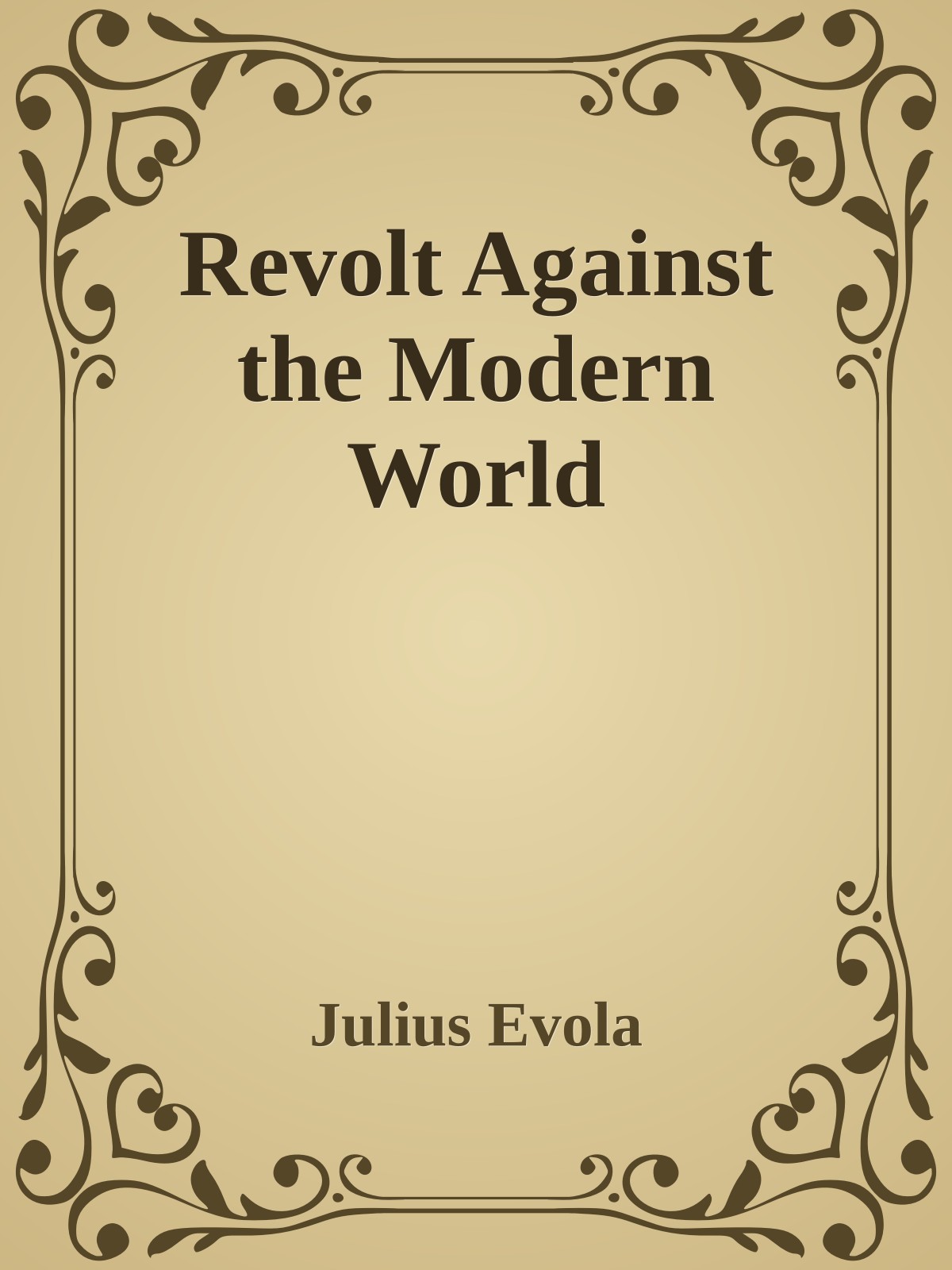 Revolt Against the Modern World ebook cover