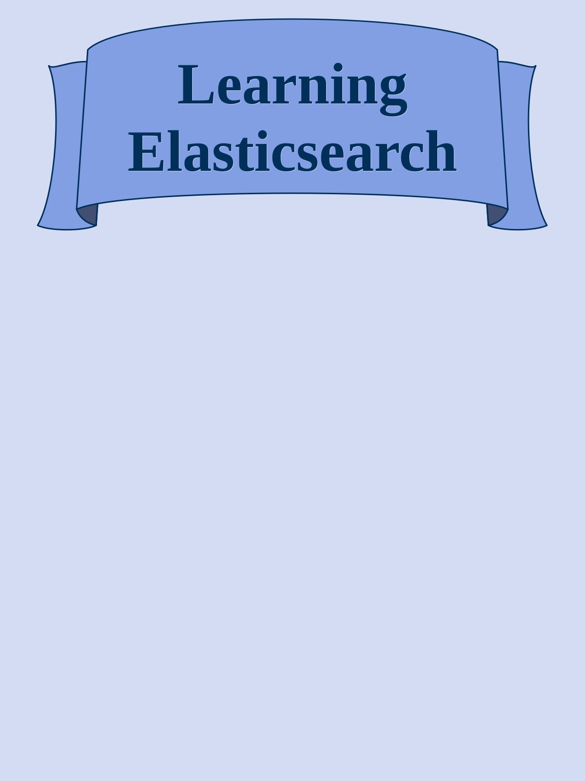 Learning Elasticsearch ebook cover