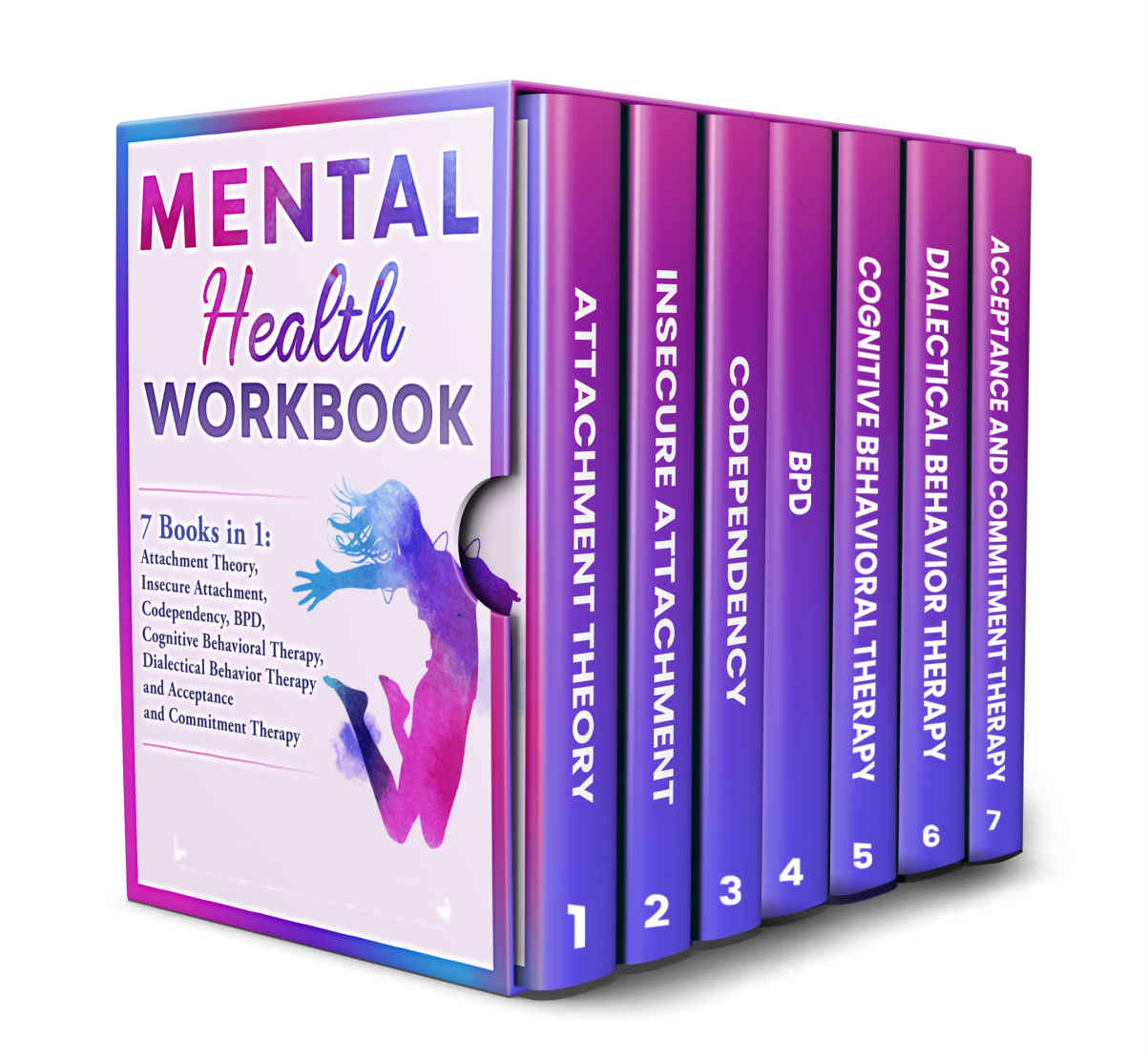 Mental Health Workbook: 7 Books in 1: Attachment Theory, Insecure Attachment, Codependency, BDP, Cognitive and Dialectical Behavioral Therapy, Acceptance and Commitment Therapy ebook cover