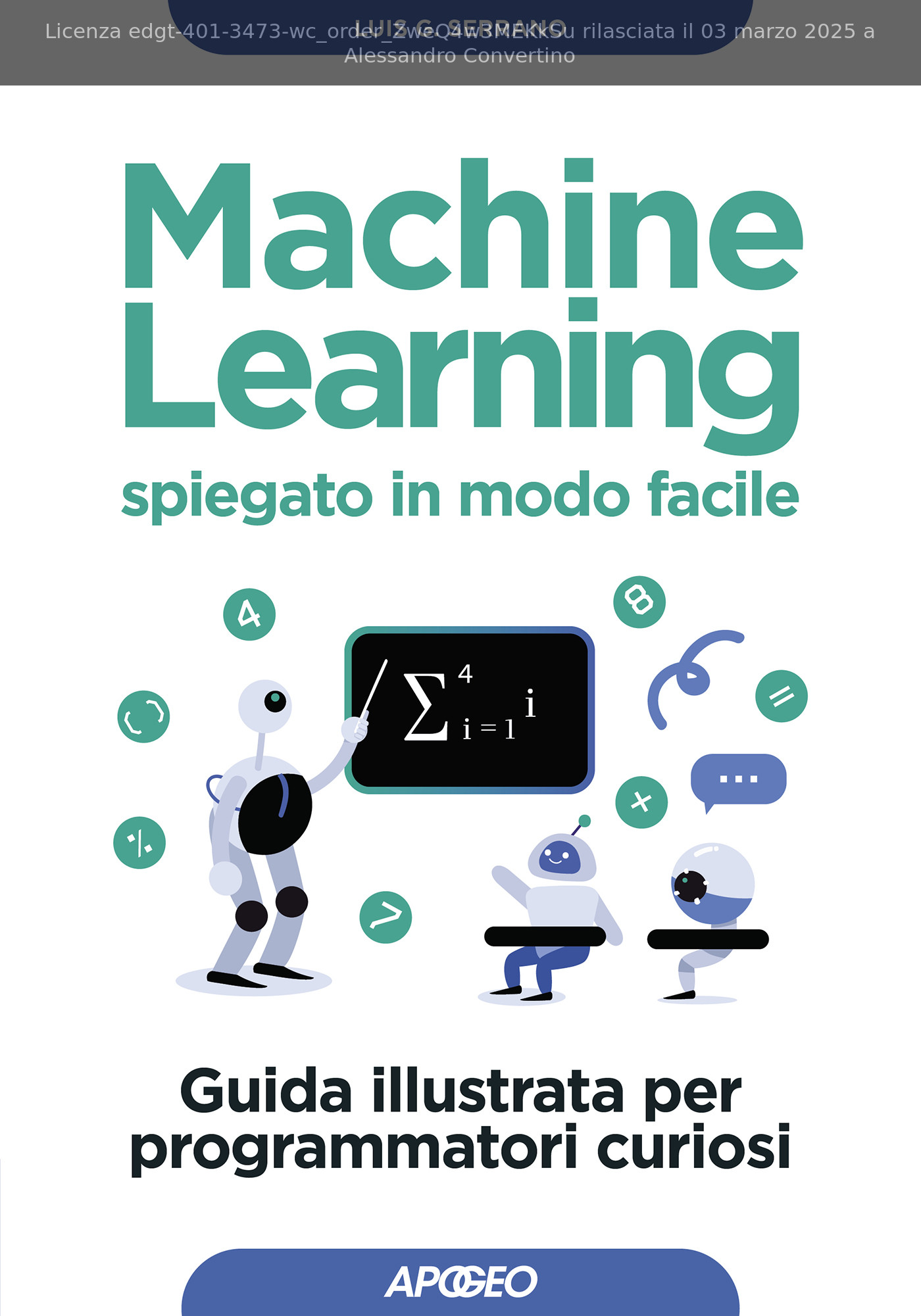 Machine Learning spiegato in modo facile ebook cover