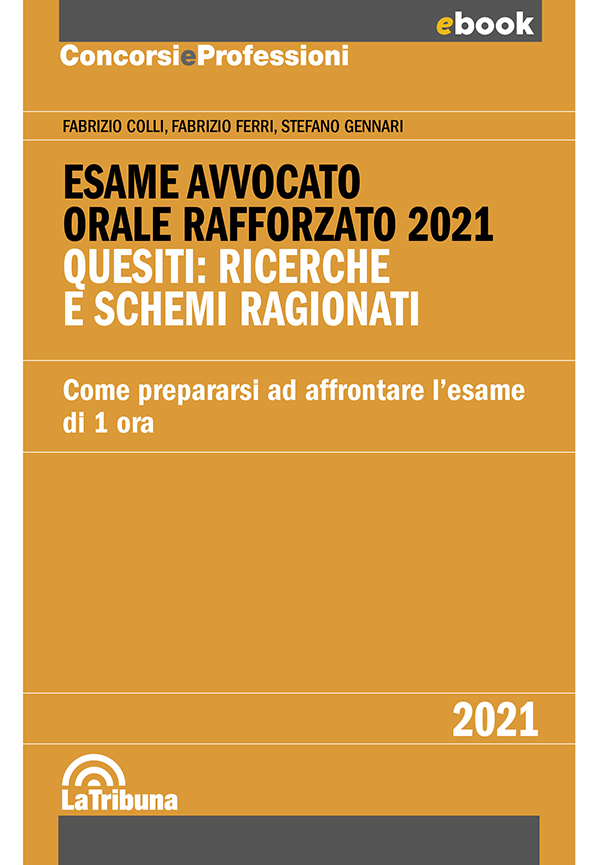 ESAME AVVOCATO ORALE RAFFORZATO 2021 ebook cover