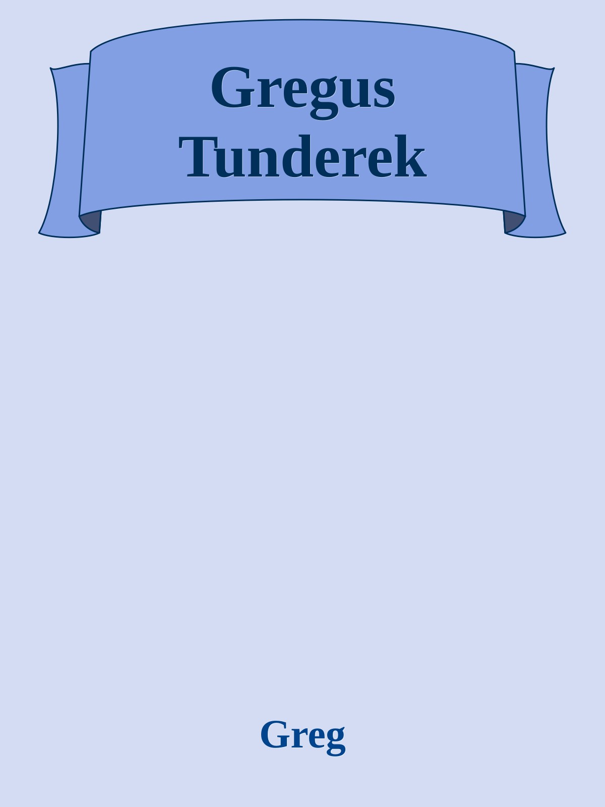 Gregus Tunderek ebook cover