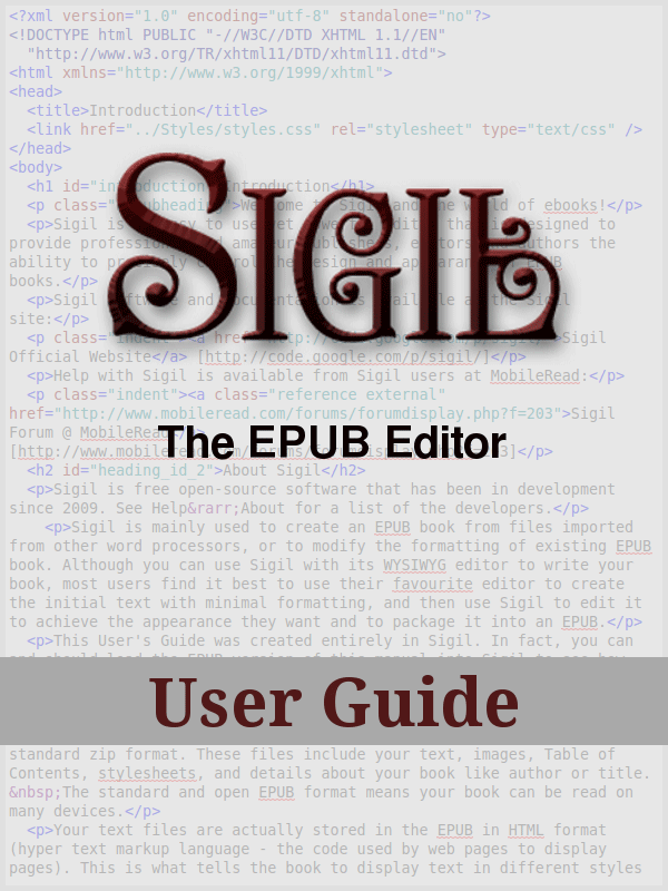 Sigil User Guide ebook cover