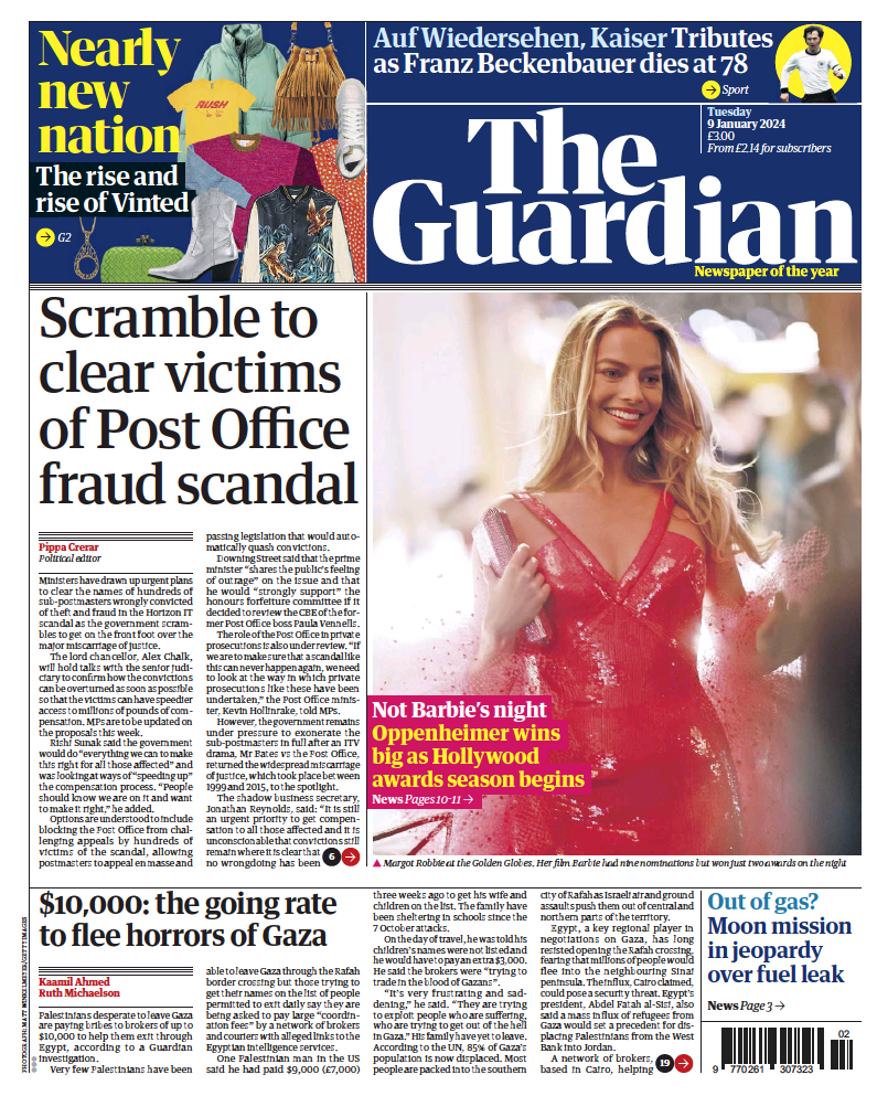 The Guardian (09 Jan 2024) ebook cover