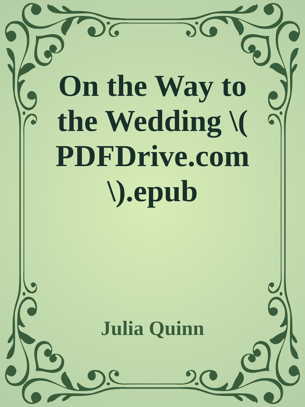 On the Way to the Wedding \( PDFDrive.com \).epub ebook cover