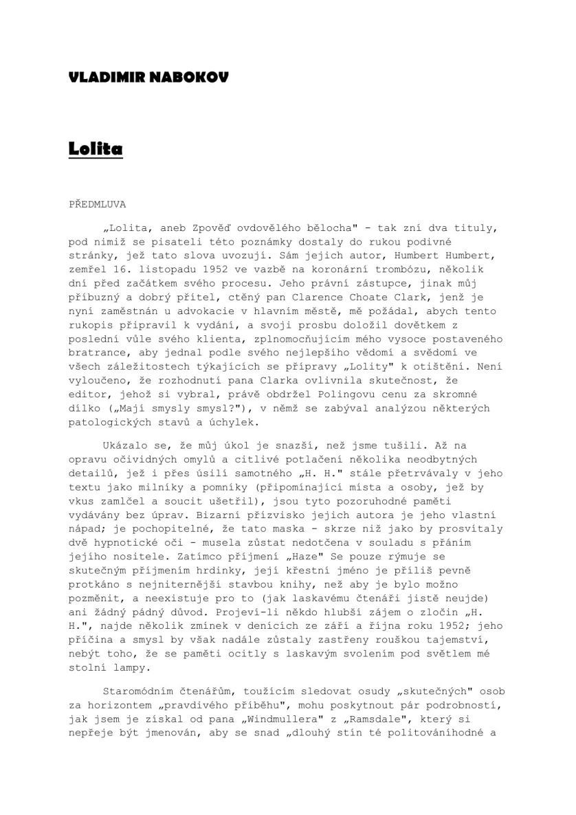Lolita ebook cover