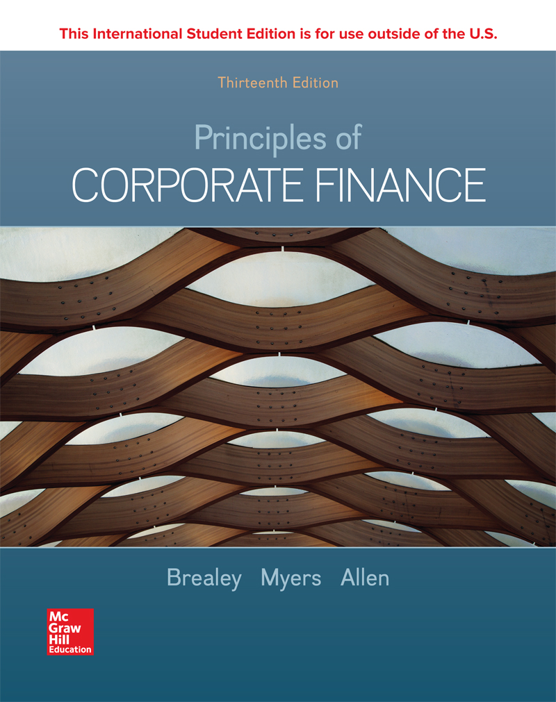ISE EBook Online Access for Principles of Corporate Finance ebook cover