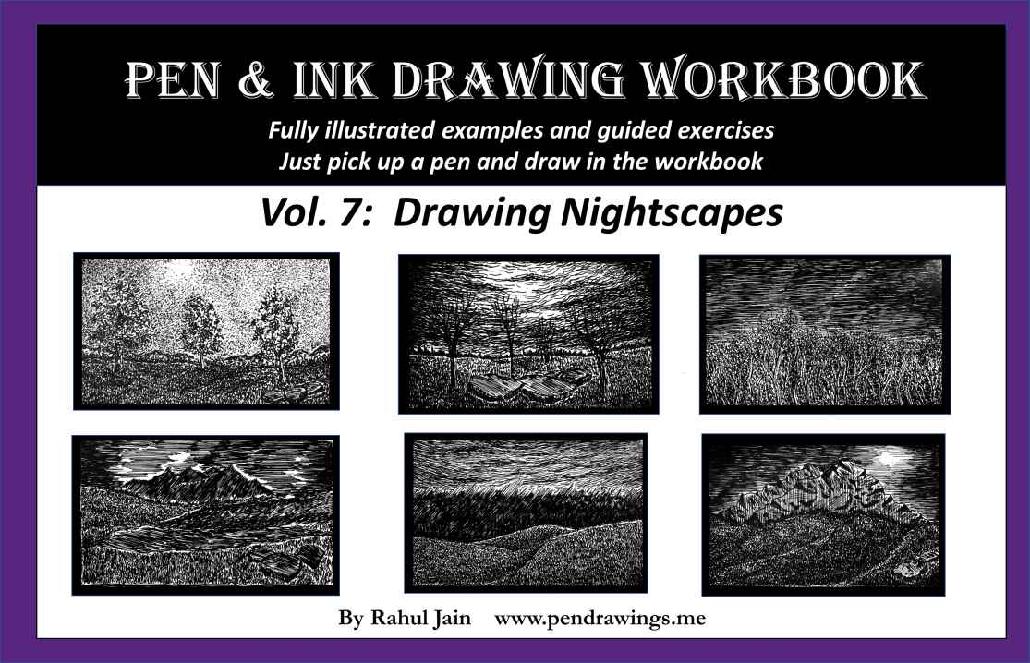 Pen and Ink Drawing Workbook Vol. 7: Learn to Draw Nightscapes ebook cover
