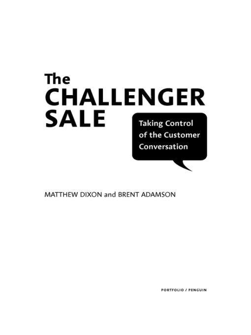 The Challenger Sale ebook cover