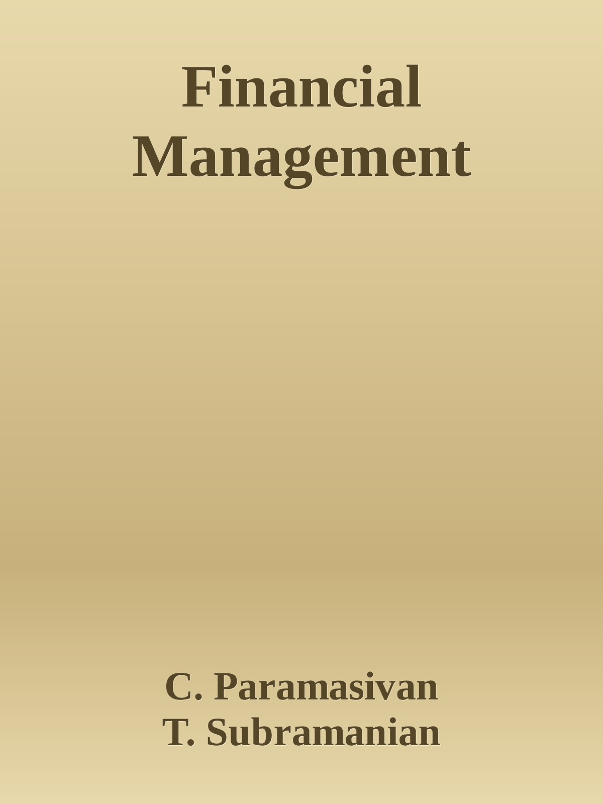 Financial Management ebook cover