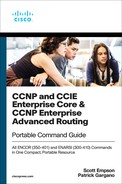 CCNP and CCIE Enterprise Core & CCNP Advanced Routing Portable Command Guide: All ENCOR (350-401) and ENARSI (300-410) Commands in One Compact, Portable Resource ebook cover